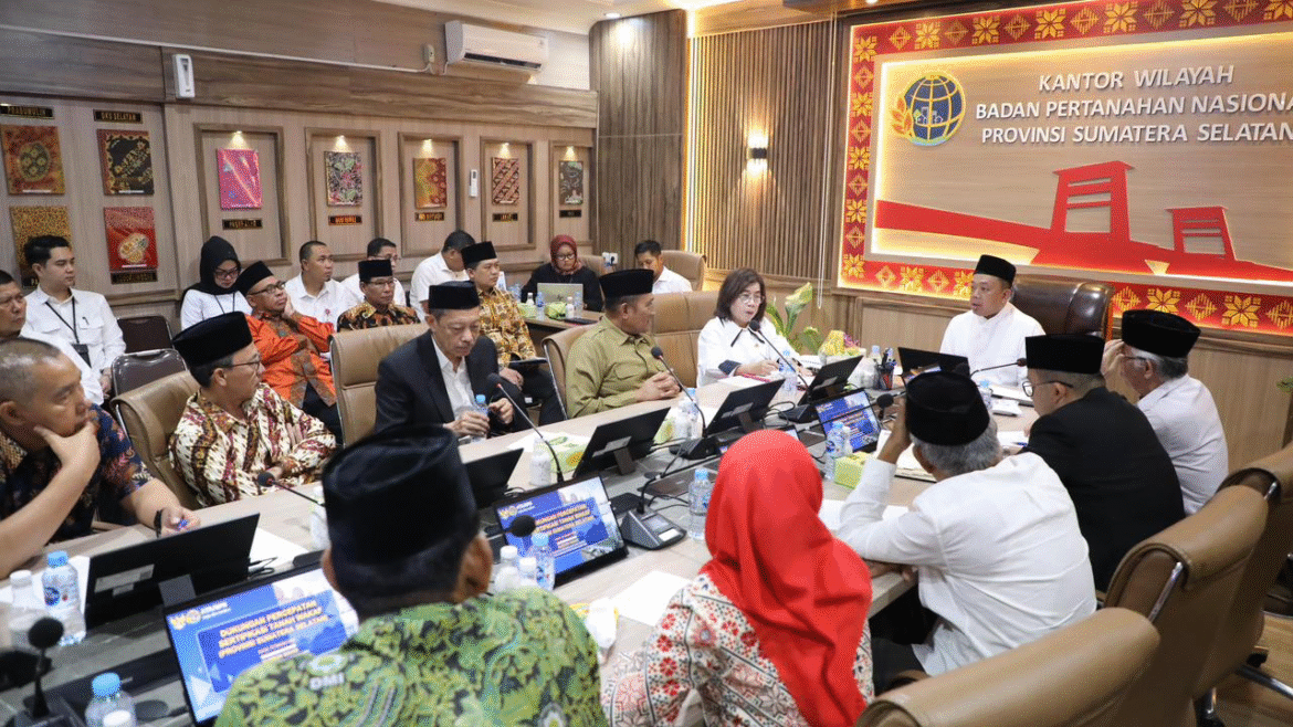Silaturahmi dengan Organisasi Keagamaan di Sumsel, Menteri Nusron Dorong Sertipikasi Tanah Wakaf dan Rumah Ibadah