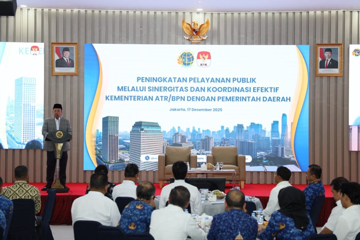 Pastikan Pelayanan Bersih, Kementerian ATR/BPN Gandeng KPK dalam Proses Perbaikan Sistem Layanan Pertanahan