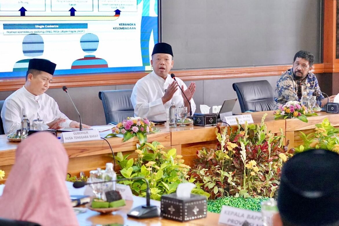 Hindari Potensi Konflik, Menteri Nusron Imbau Kepala Daerah dan Masyarakat Se-NTB Gotong Royong Mutakhirkan Data Pertanahan
