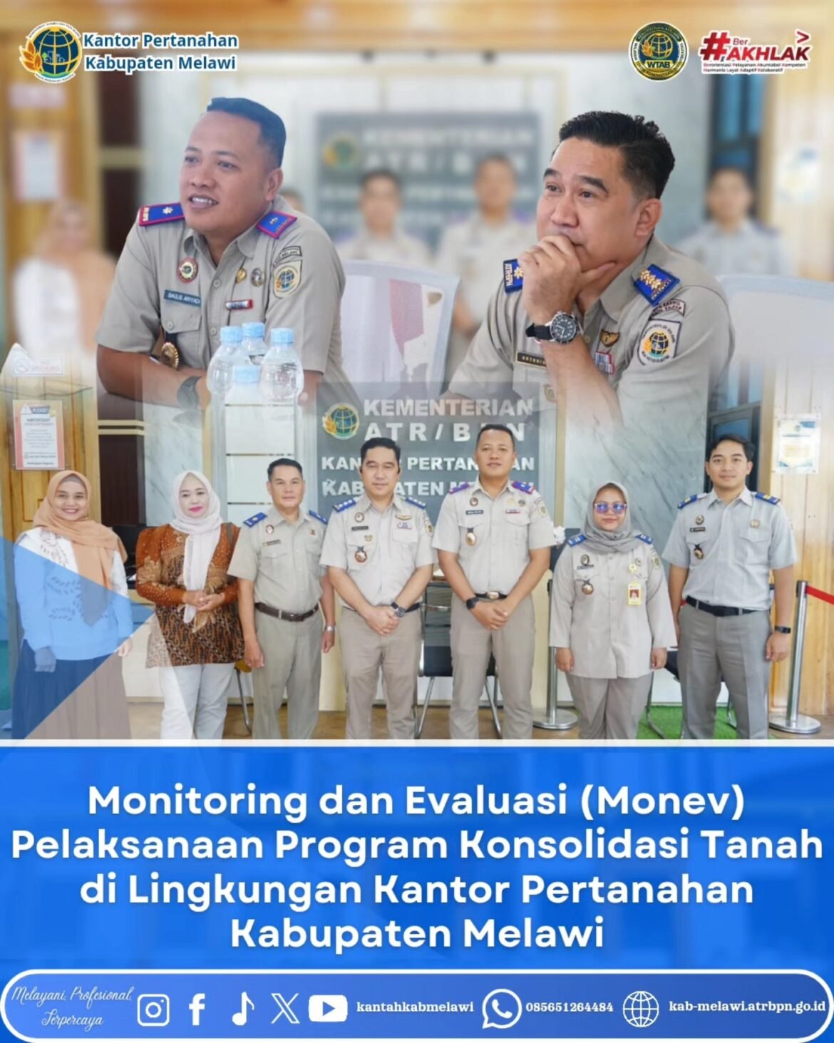 Kantor Pertanahan Kabupaten Melawi dengan bangga menerima Kunjungan Kerja dari Kepala Bidang Pengadaan Tanah dan Pengembangan, Antonius.
