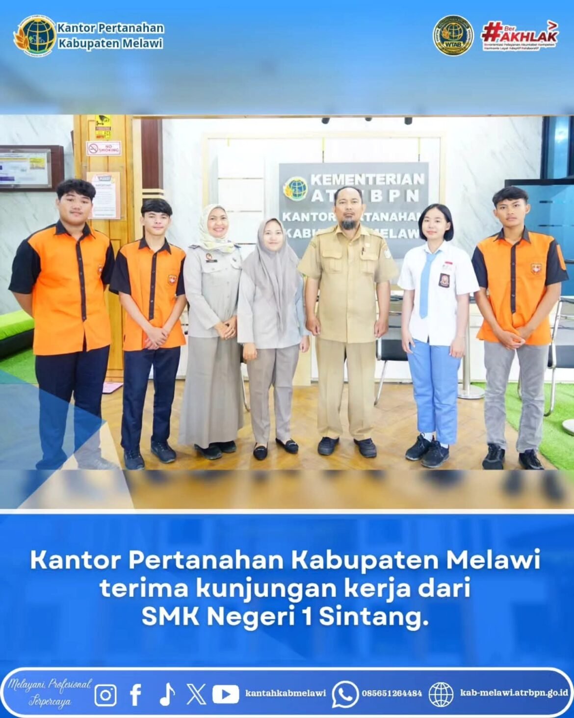 Kunjungan Kerja dari SMK Negeri 1 Sintang. 🏫💼