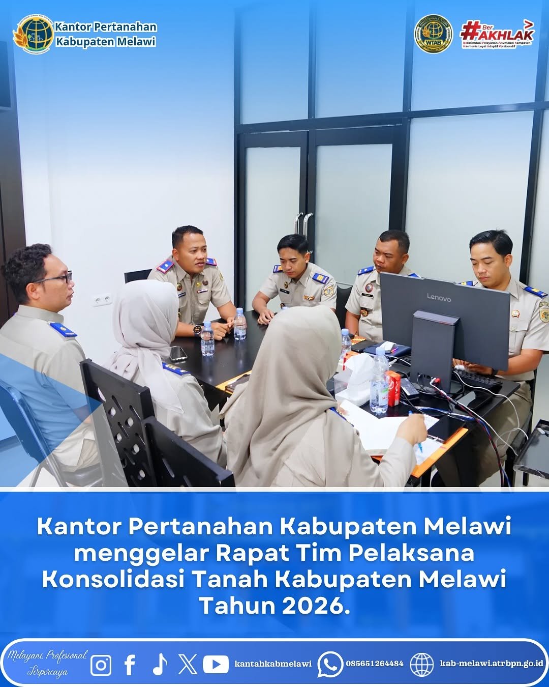 Kantor Pertanahan Kabupaten Melawi menggelar Rapat Tim Pelaksana Konsolidasi Tanah Kabupaten Melawi Tahun 2026.23626