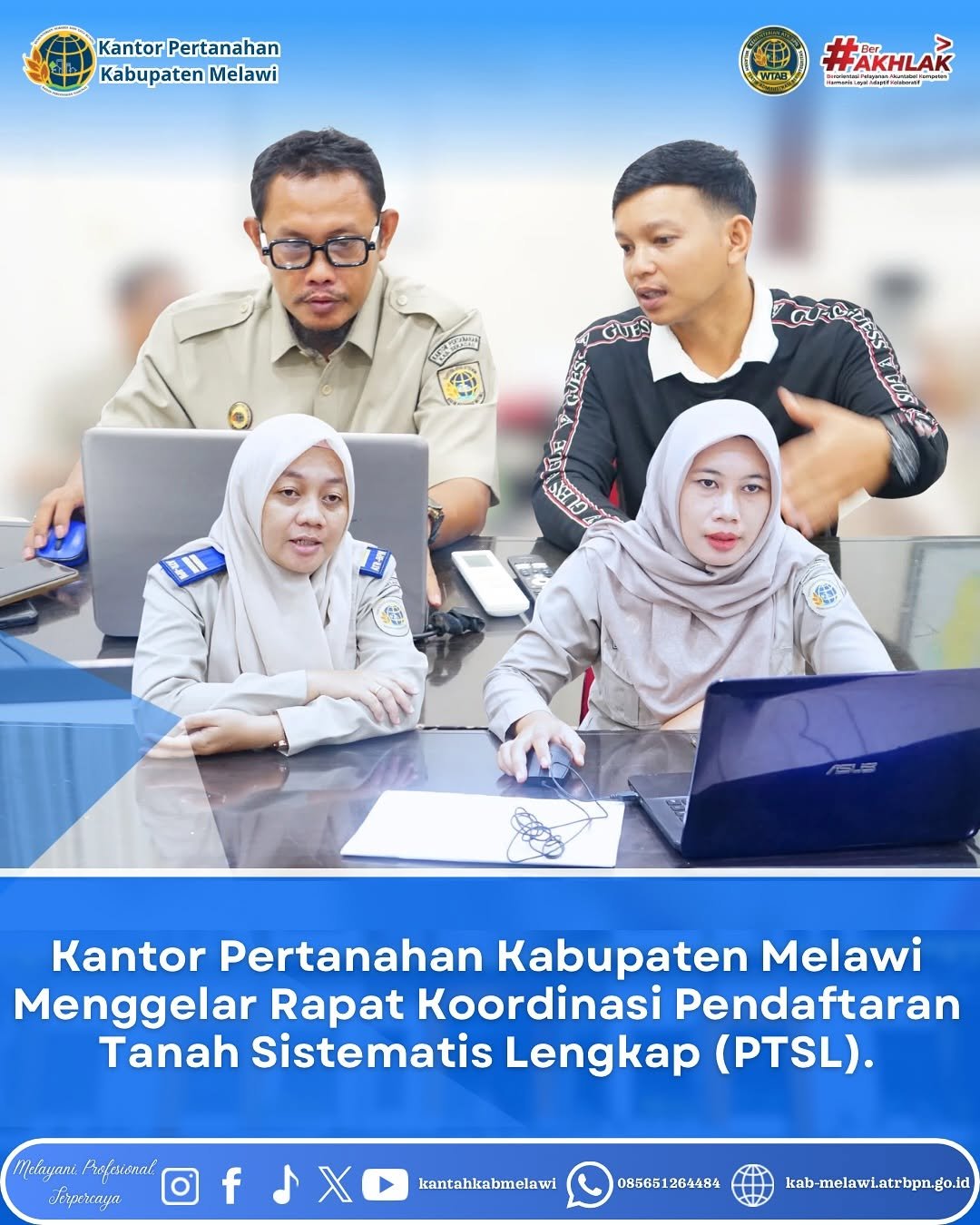 Rapat Koordinasi Program Pendaftaran Tanah Sistematis Lengkap (PTSL) untuk Tahun Anggaran 2026. Pada Selasa 23 Juni 2026