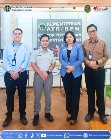 Kantor Pertanahan Kabupaten Melawi menerima Kunjungan Kerja dari jajaran pimpinan dan staf Bank Rakyat Indonesia (BRI) Cabang Kabupaten Sintang.